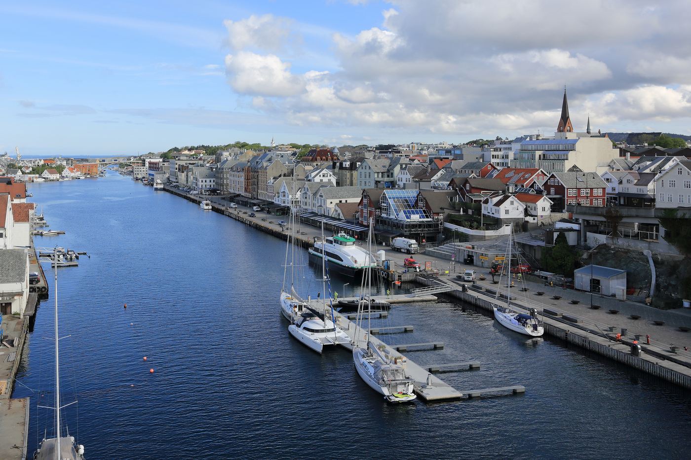 Haugesund city centre aerial view, City Walk